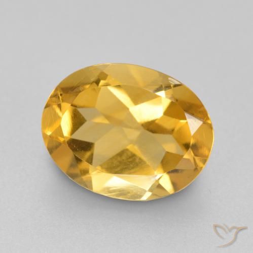 9,17 ctw natürlicher Mittelgold Citrin, Oval, VS
