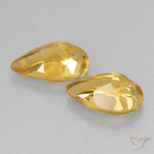 1.61 ct natürliche Tiefes Goldorange Citrin-Edelsteine, Birnenform, VS