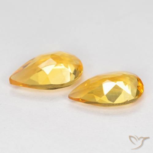 1.21 ct natürliche gold-orange Citrin-Edelsteine, Birnenform, VS