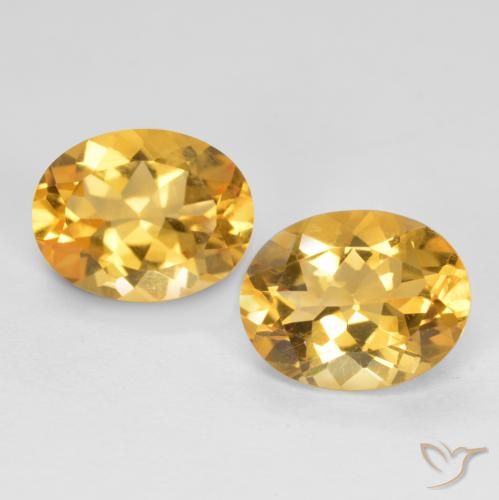 3.34ctw Natürlicher Tiefes Goldorange Citrin, Oval, VS