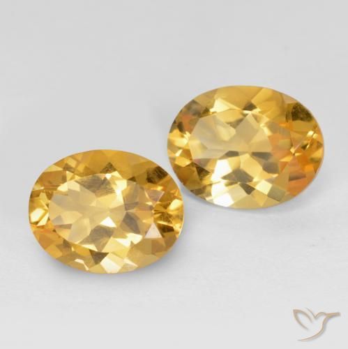 3.34 ct natürliche Tiefes Goldorange Citrin-Edelsteine, Oval, VS