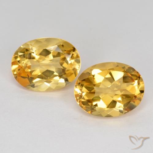 3.54ctw Natürlicher Tiefes Goldorange Citrin, Oval, VVS-VS