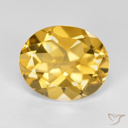 4.68ct Natürlicher gold-orange Citrin, Oval, VVS-VS