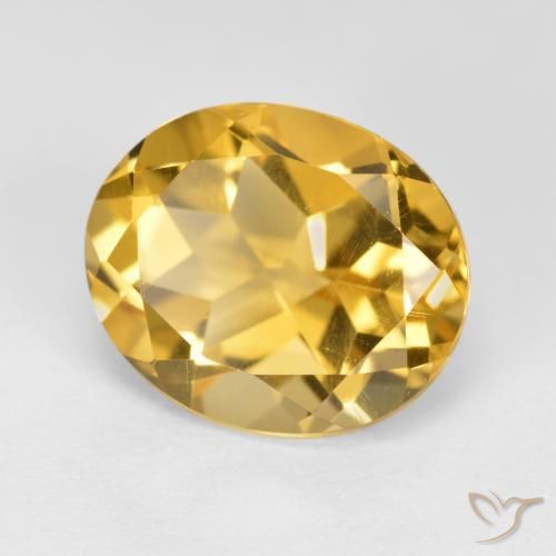 9,17 ctw natürlicher gold-orange Citrin, Oval, VVS-VS