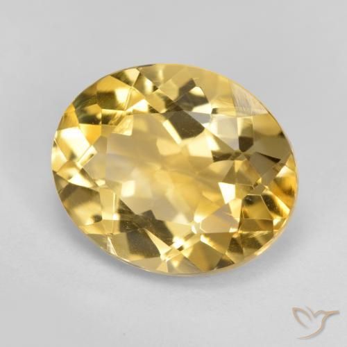 9,17 ctw natürlicher gold-orange Citrin, Oval, VVS-VS