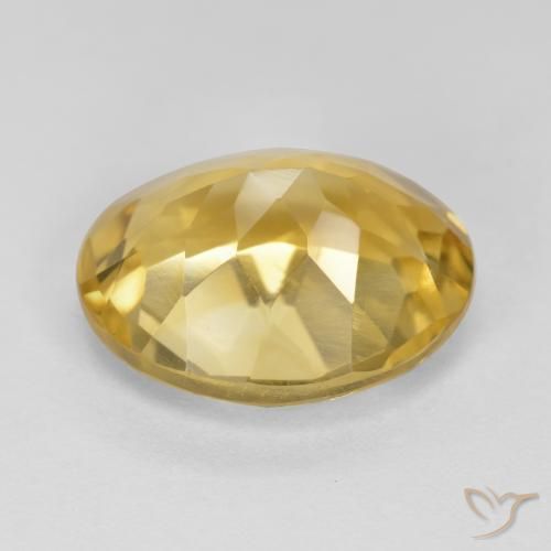 9,17 ctw natürlicher gold-orange Citrin, Oval, VVS-VS
