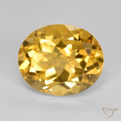 4.84ct Natürlicher Golden Citrin, Oval, VVS-VS