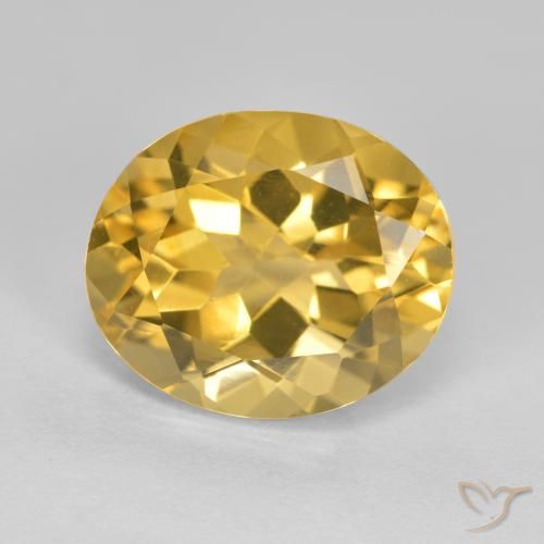 4.80ct Natürlicher Mittelgold Citrin, Oval, VVS-VS