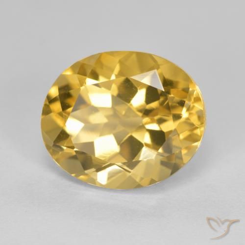 9,17 ctw natürlicher Mittelgold Citrin, Oval, VVS-VS