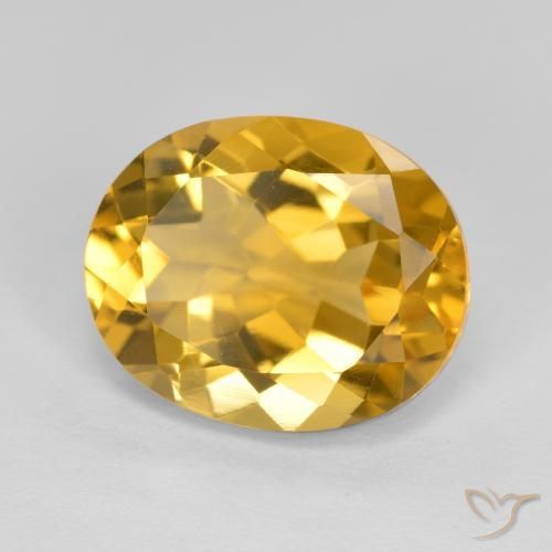 9,17 ctw natürlicher Tiefes Gold Citrin, Oval, VVS-VS