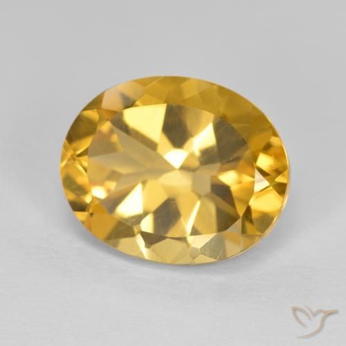 9,17 ctw natürlicher gold-orange Citrin, Oval, VVS-VS
