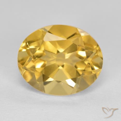 5.06ct Natürlicher Mittelgold Citrin, Oval, VVS-VS