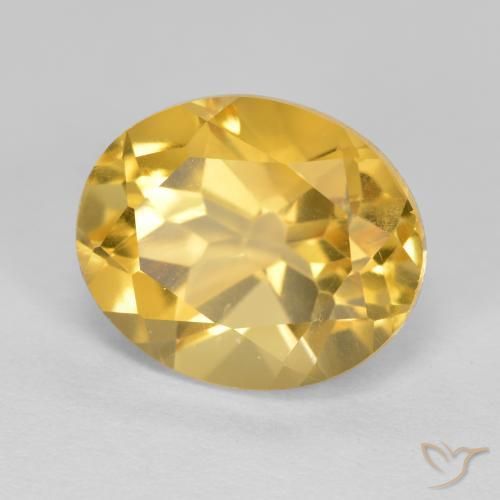 9,17 ctw natürlicher Mittelgold Citrin, Oval, VVS-VS