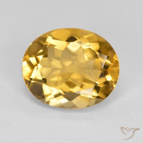 4.44ct Natürlicher gold-orange Citrin, Oval, VVS-VS