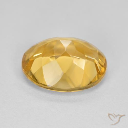 9,17 ctw natürlicher gold-orange Citrin, Oval, VVS-VS
