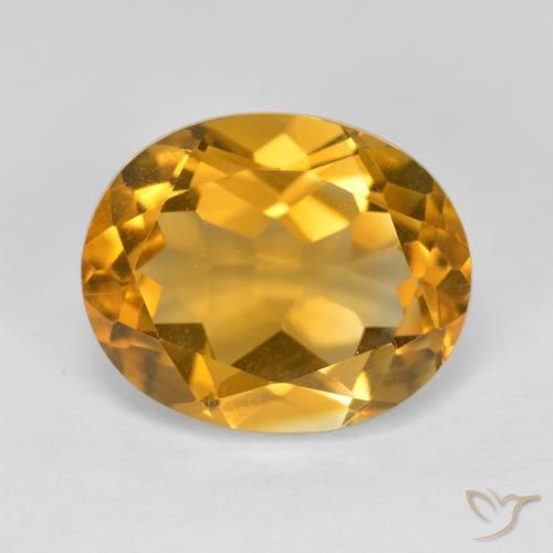 4.79ct Natürlicher Orange-Gold Citrin, Oval, VVS-VS