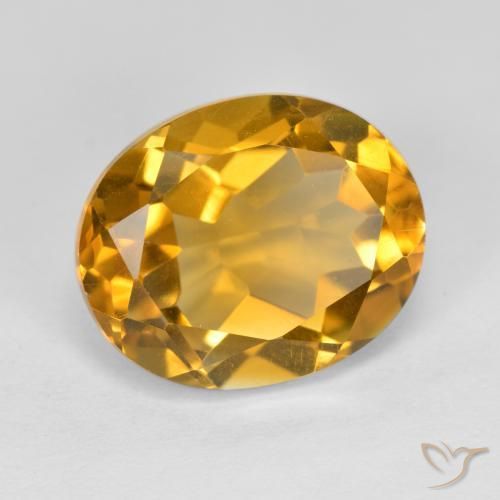9,17 ctw natürlicher Orange-Gold Citrin, Oval, VVS-VS