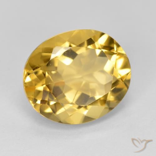 9,17 ctw natürlicher gold-orange Citrin, Oval, VVS-VS