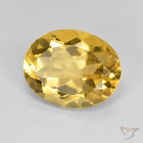 9,17 ctw natürlicher Mittelgold Citrin, Oval, VVS-VS