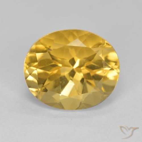 5.01ct Natürlicher Mittelgold Citrin, Oval, VVS-VS