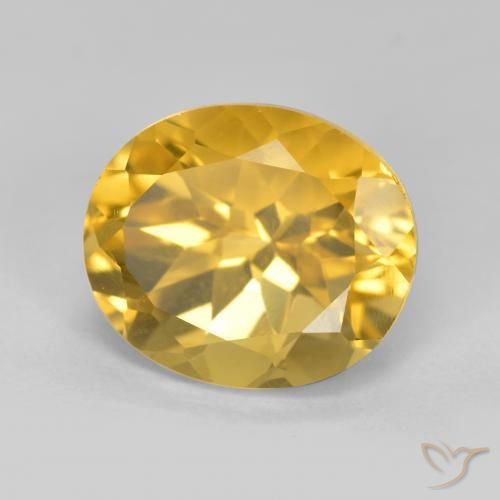 9,17 ctw natürlicher Mittelgold Citrin, Oval, VVS-VS