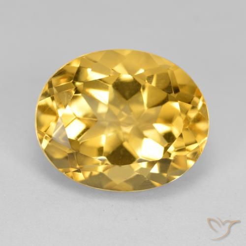 5.25ct Natürlicher Mittelgold Citrin, Oval, VVS-VS