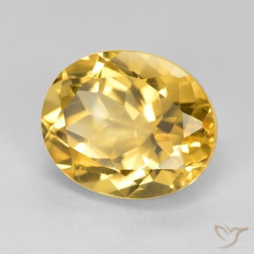 9,17 ctw natürlicher Mittelgold Citrin, Oval, VVS-VS