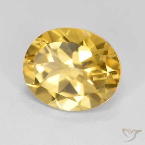 9,17 ctw natürlicher gold-orange Citrin, Oval, VVS-VS