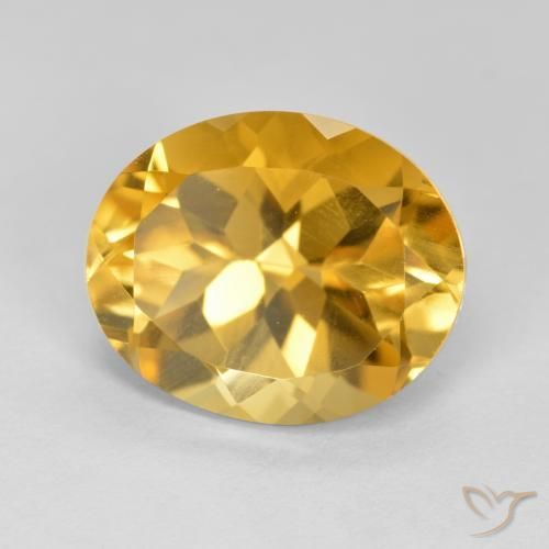 9,17 ctw natürlicher Mittel-Dunkelgold Citrin, Oval, VVS-VS