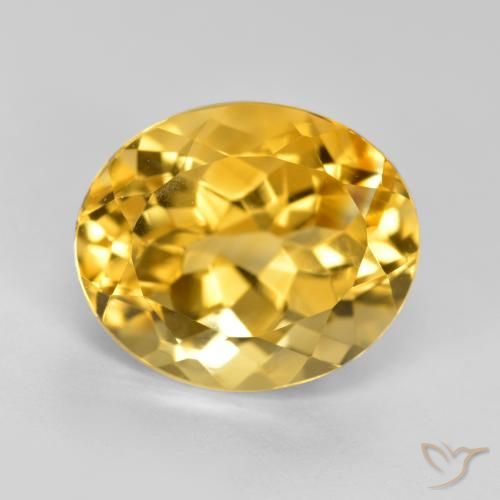 5.23ct Natürlicher gold-orange Citrin, Oval, VVS-VS