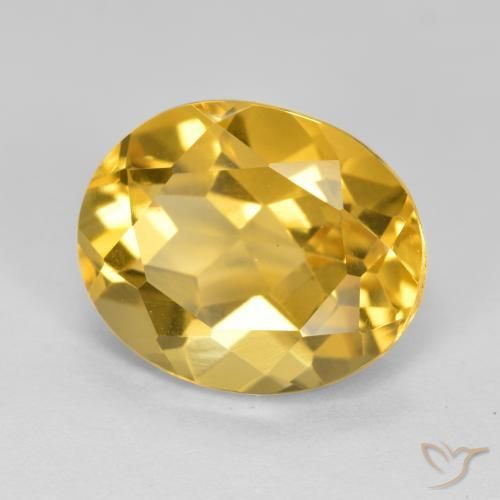 9,17 ctw natürlicher Mittelgold Citrin, Oval, VVS-VS