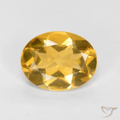 1.46ct Natürlicher gold-orange Citrin, Oval, VVS-VS