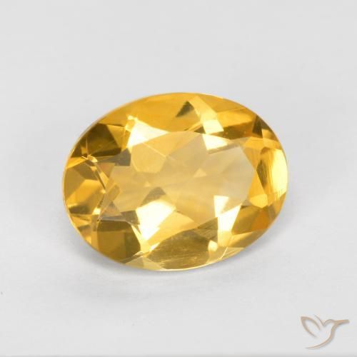 9,17 ctw natürlicher gold-orange Citrin, Oval, VVS-VS