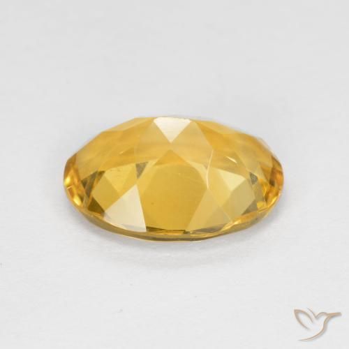 9,17 ctw natürlicher gold-orange Citrin, Oval, VVS-VS