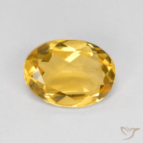 1.57ct Natürlicher gold-orange Citrin, Oval, VS