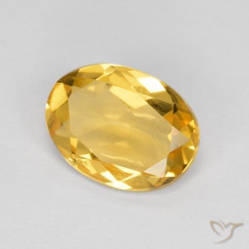 9,17 ctw natürlicher gold-orange Citrin, Oval, VS