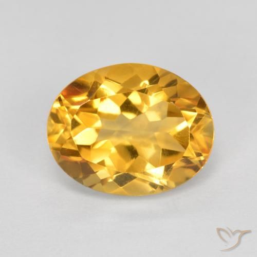 1.92ct Natürlicher Dunkelgolden Citrin, Oval, VVS-VS
