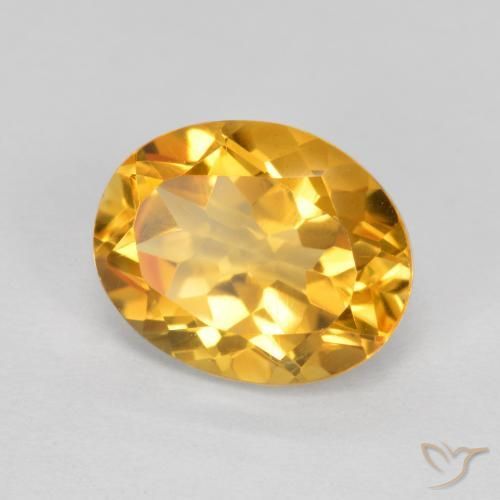 9,17 ctw natürlicher Dunkelgolden Citrin, Oval, VVS-VS