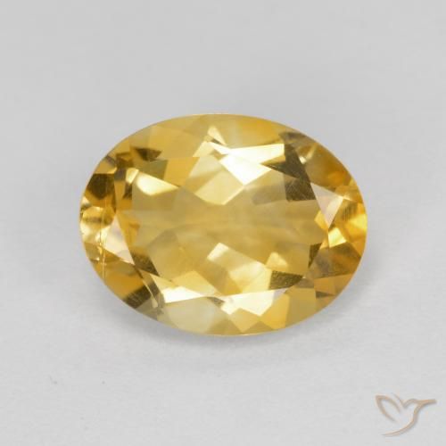 1.62ct Natürlicher Mittelgold Citrin, Oval, VS-SI