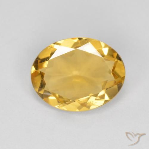 1.40ct Natürlicher Tiefes Goldorange Citrin, Oval, VS