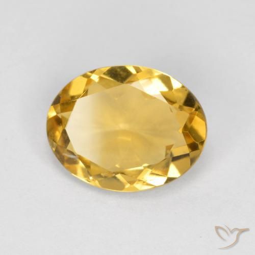 9,17 ctw natürlicher Tiefes Goldorange Citrin, Oval, VS