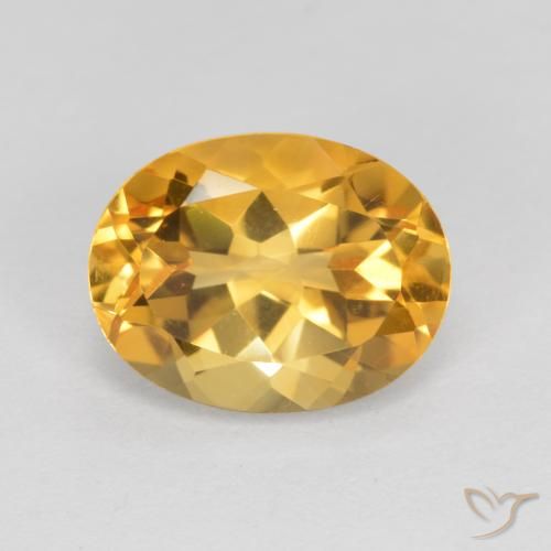 1.83ct Natürlicher Tiefes Goldorange Citrin, Oval, VVS-VS