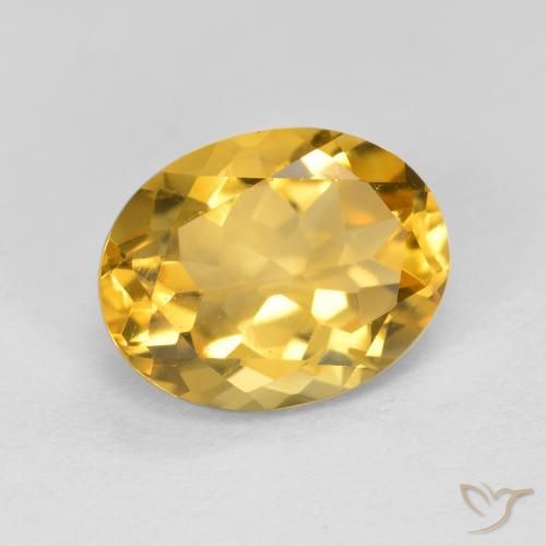 9,17 ctw natürlicher Golden Citrin, Oval, VS
