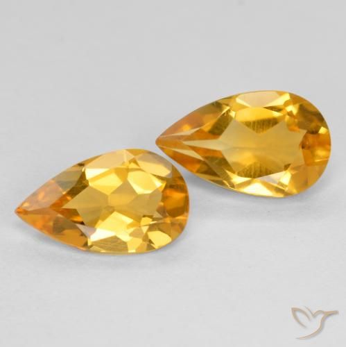 1.38ctw Natürlicher Dunkelgolden Citrin, Birnenform, VS