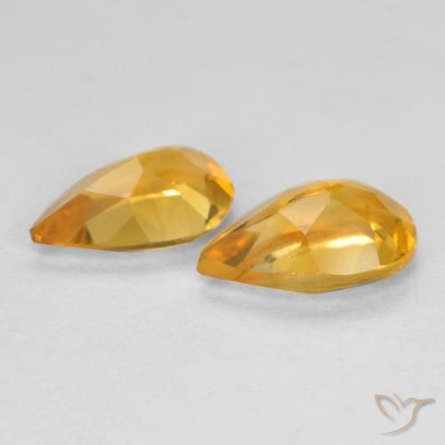 1.38 ct natürliche Dunkelgolden Citrin-Edelsteine, Birnenform, VS