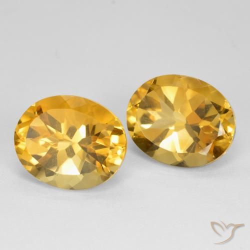 10.21 ct natürliche Tiefes Goldorange Citrin-Edelsteine, Oval, VVS-VS