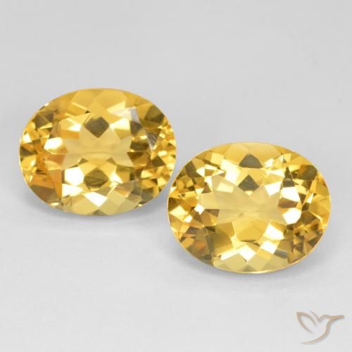 9.22ctw Natürlicher Golden Citrin, Oval, VVS-VS