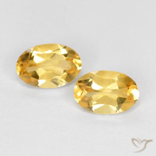 0.81ctw Natürlicher Mittleres Gold Citrin, Oval, VVS-VS