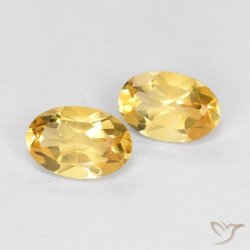0.81 ct natürliche Mittleres Gold Citrin-Edelsteine, Oval, VVS-VS