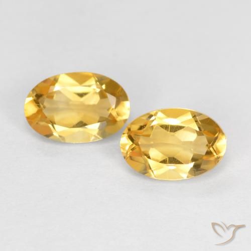 0.86ctw Natürlicher Golden Citrin, Oval, VVS-VS